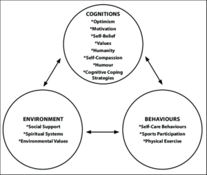 The Three Part model of Psychological resilience graphic