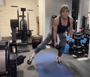 Polli side lunge with dumbbells