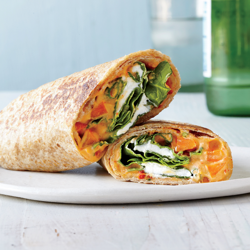 roasted red pepper hummus wraps 1