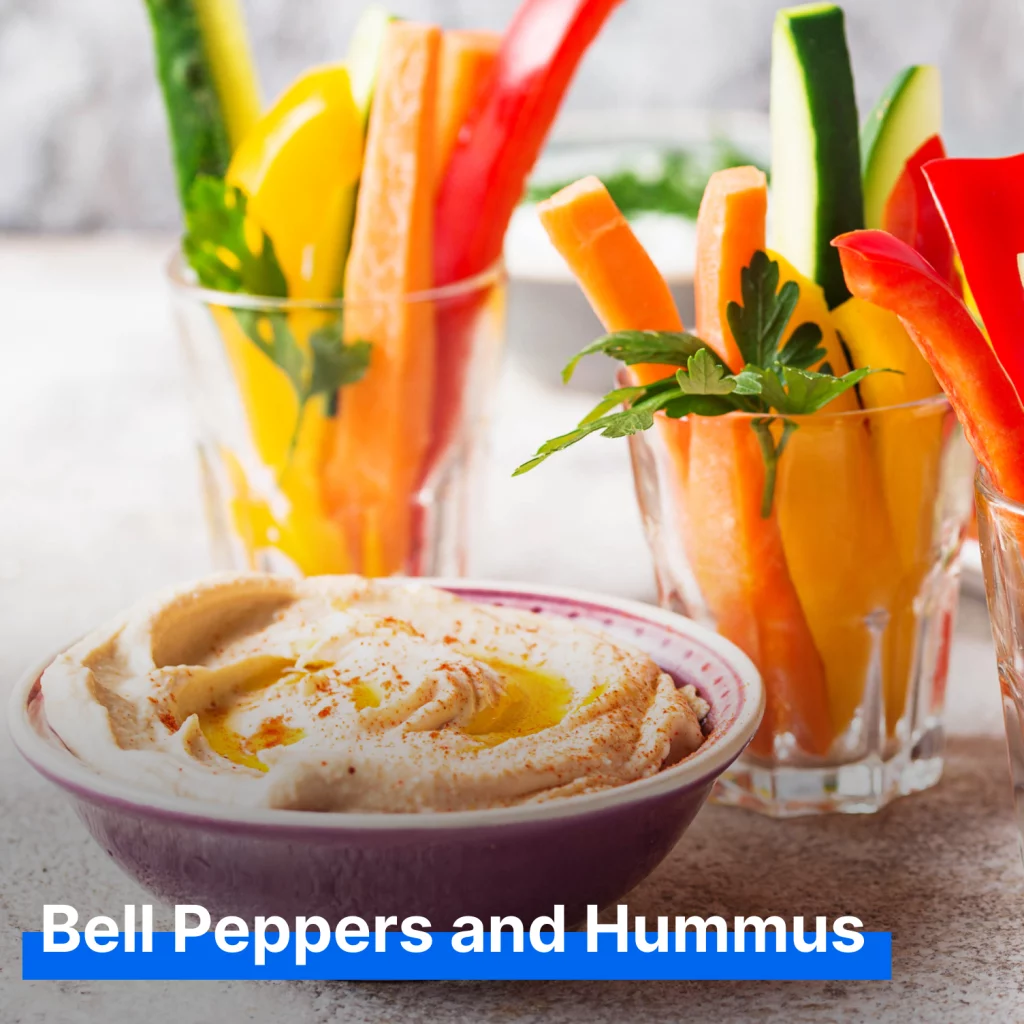 Peppers and hummus