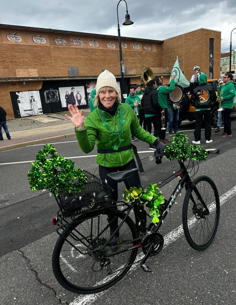 Polli with bike St Pats 2024 1