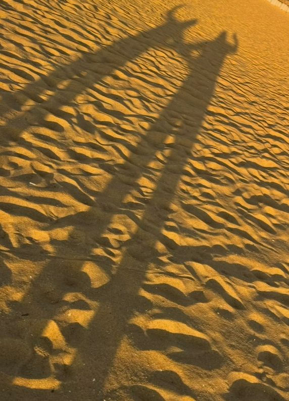 A quick break long shadows