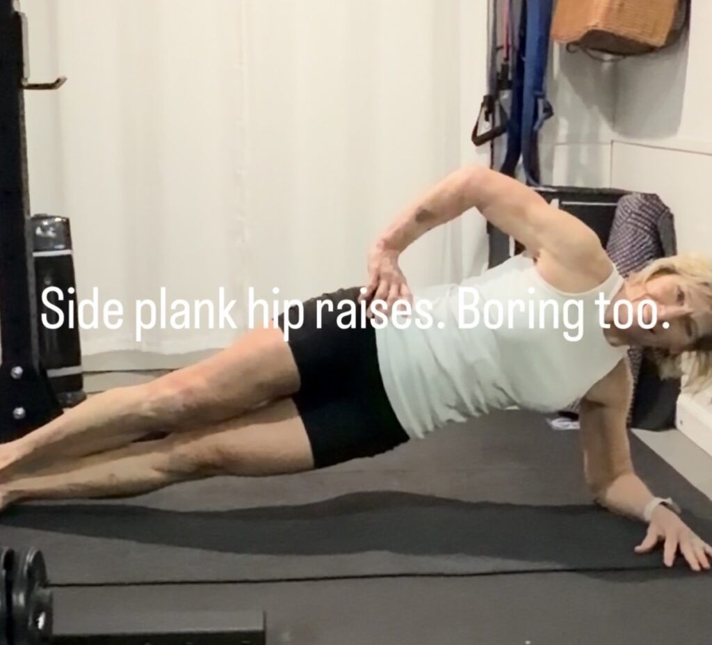 Side plank hip raise front
