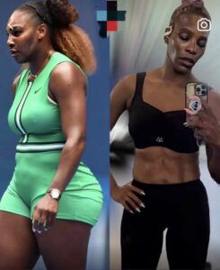 At the Oscars. Nobody wants to look like J. Lo or Kim anymore. Serena skinny 2