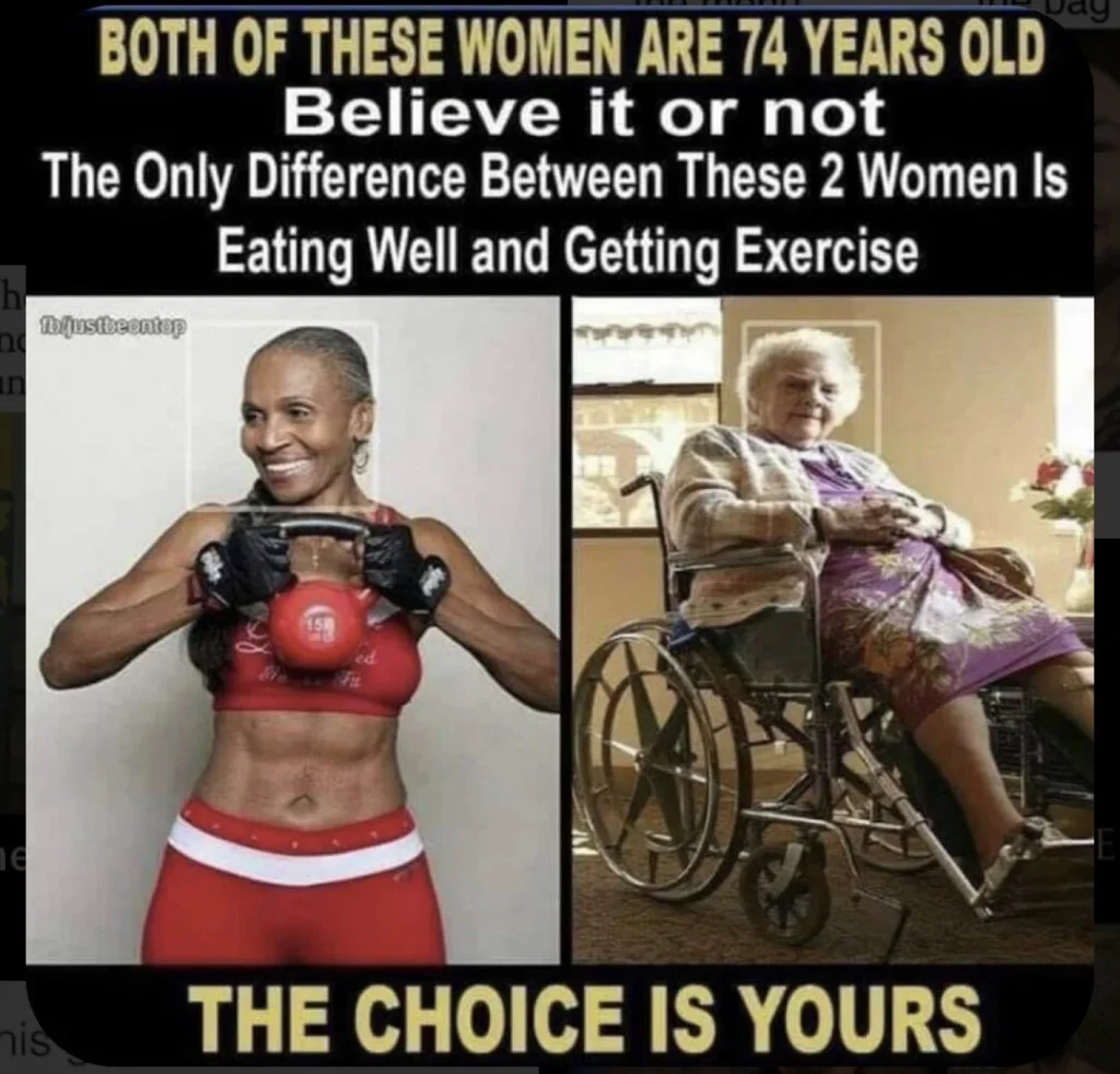 The "Choice Is Yours" Myth: Social Media Health Memes Are Lying to You comparing two women